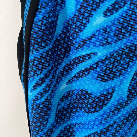 TYR Blue Black One Piece Performance Competition Racerback Swimsuit - Picture 6 of 9